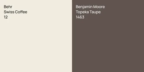 12 Swiss Coffee vs 1463 Topeka Taupe