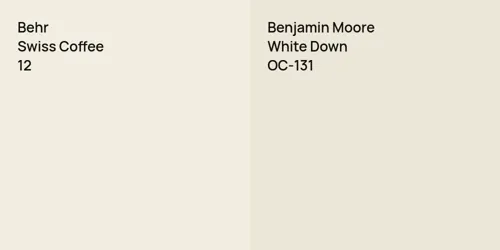 12 Swiss Coffee vs OC-131 White Down