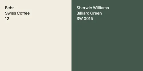 12 Swiss Coffee vs SW 0016 Billiard Green