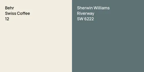 12 Swiss Coffee vs SW 6222 Riverway