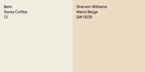 12 Swiss Coffee vs SW 0035 Warm Beige