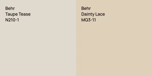 N210-1 Taupe Tease vs MQ3-11 Dainty Lace