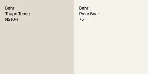 N210-1 Taupe Tease vs 75 Polar Bear