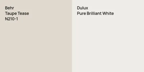 N210-1 Taupe Tease vs null Pure Brilliant White