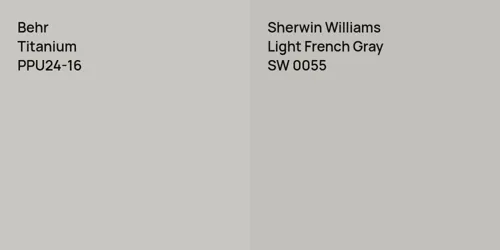 PPU24-16 Titanium vs SW 0055 Light French Gray