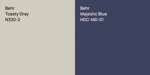 N320-2 Toasty Gray vs HDC-MD-01 Majestic Blue