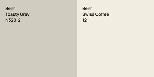 N320-2 Toasty Gray vs 12 Swiss Coffee