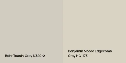 N320-2 Toasty Gray vs HC-173 Edgecomb Gray