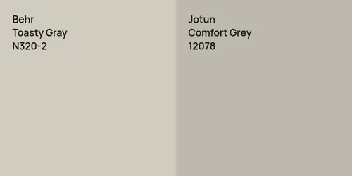 N320-2 Toasty Gray vs 12078 Comfort Grey