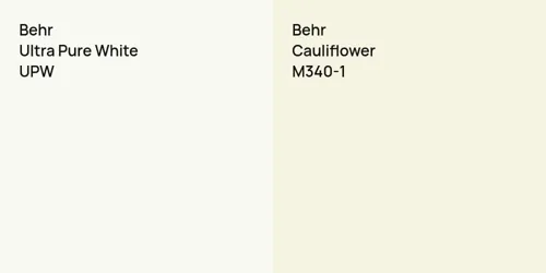 UPW Ultra Pure White vs M340-1 Cauliflower