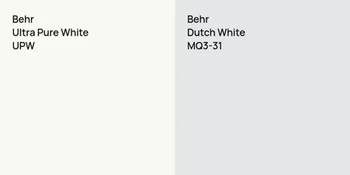 UPW Ultra Pure White vs MQ3-31 Dutch White