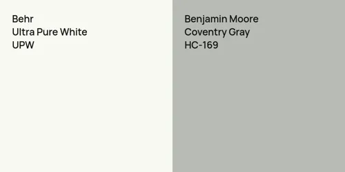 UPW Ultra Pure White vs HC-169 Coventry Gray