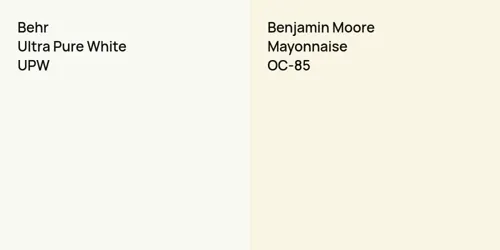 UPW Ultra Pure White vs OC-85 Mayonnaise