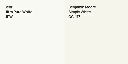 UPW Ultra Pure White vs OC-117 Simply White