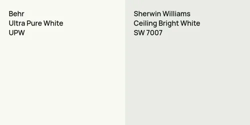 UPW Ultra Pure White vs SW 7007 Ceiling Bright White