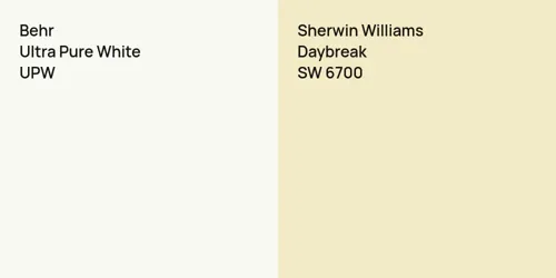 UPW Ultra Pure White vs SW 6700 Daybreak