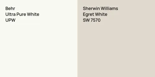 UPW Ultra Pure White vs SW 7570 Egret White