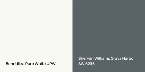 UPW Ultra Pure White vs SW 6236 Grays Harbor