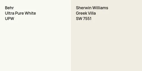 UPW Ultra Pure White vs SW 7551 Greek Villa