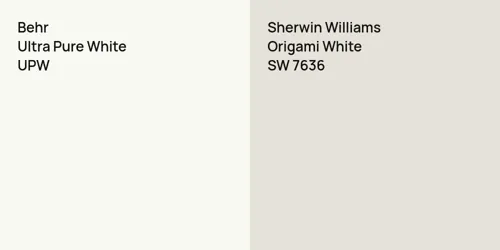 UPW Ultra Pure White vs SW 7636 Origami White