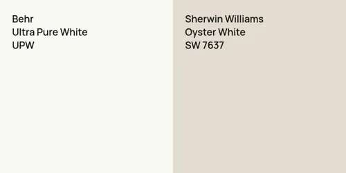 UPW Ultra Pure White vs SW 7637 Oyster White