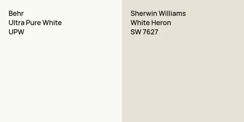 UPW Ultra Pure White vs SW 7627 White Heron