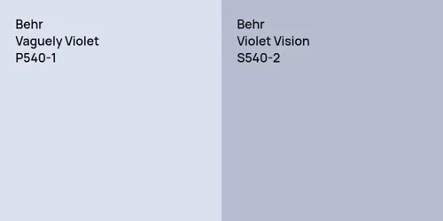 Behr Vaguely Violet Vs. Behr Virtual Violet Comparison