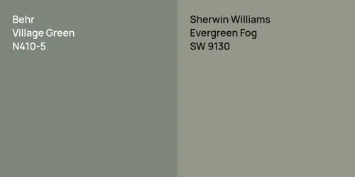 N410-5 Village Green vs SW 9130 Evergreen Fog