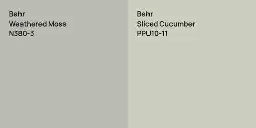 N380-3 Weathered Moss vs PPU10-11 Sliced Cucumber