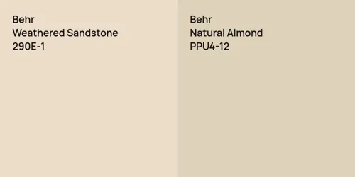 290E-1 Weathered Sandstone vs PPU4-12 Natural Almond