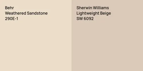 290E-1 Weathered Sandstone vs SW 6092 Lightweight Beige