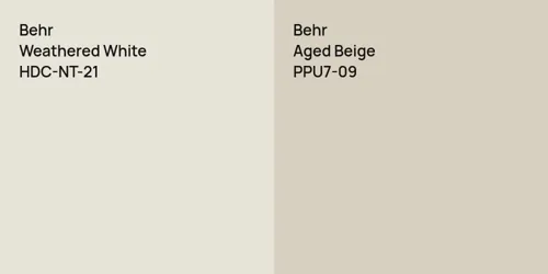 HDC-NT-21 Weathered White vs PPU7-09 Aged Beige