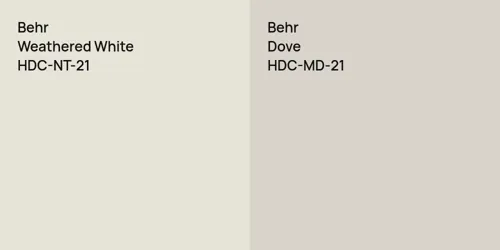 HDC-NT-21 Weathered White vs HDC-MD-21 Dove