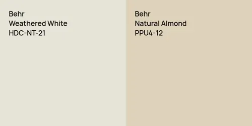 HDC-NT-21 Weathered White vs PPU4-12 Natural Almond