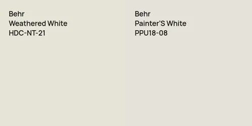 HDC-NT-21 Weathered White vs PPU18-08 Painter'S White