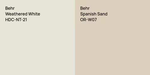 HDC-NT-21 Weathered White vs OR-W07 Spanish Sand