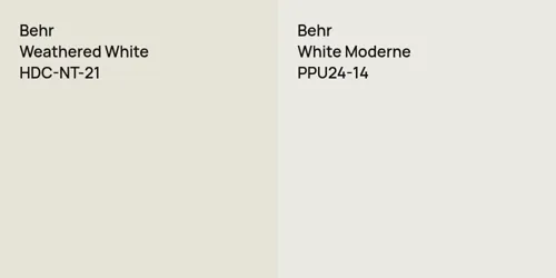 HDC-NT-21 Weathered White vs PPU24-14 White Moderne