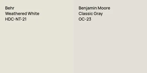 HDC-NT-21 Weathered White vs OC-23 Classic Gray