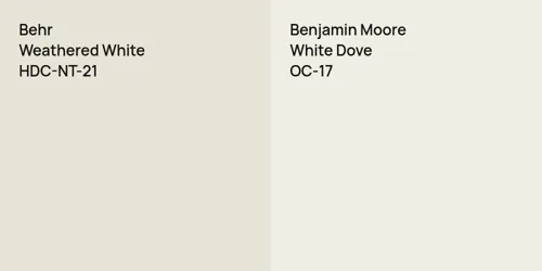 HDC-NT-21 Weathered White vs OC-17 White Dove