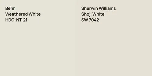 HDC-NT-21 Weathered White vs SW 7042 Shoji White