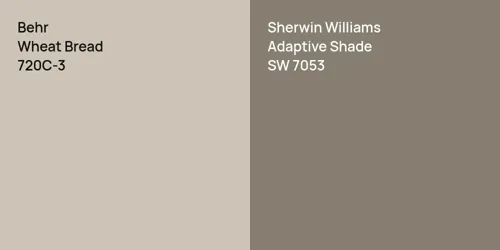 720C-3 Wheat Bread vs SW 7053 Adaptive Shade