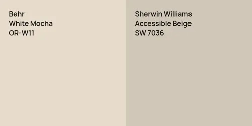 OR-W11 White Mocha vs SW 7036 Accessible Beige