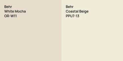 OR-W11 White Mocha vs PPU7-13 Coastal Beige