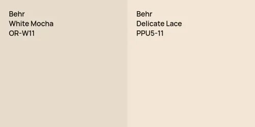 OR-W11 White Mocha vs PPU5-11 Delicate Lace