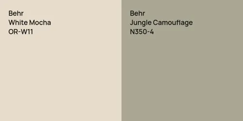 OR-W11 White Mocha vs N350-4 Jungle Camouflage