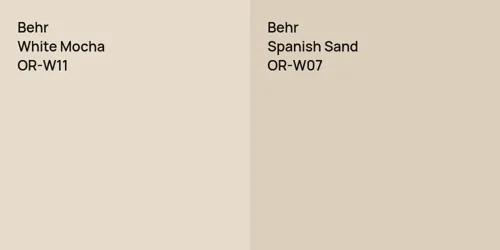 OR-W11 White Mocha vs OR-W07 Spanish Sand