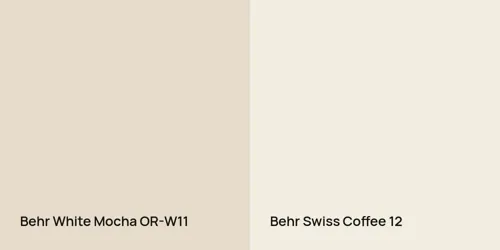 OR-W11 White Mocha vs 12 Swiss Coffee