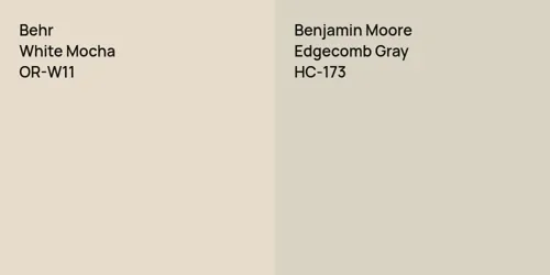 OR-W11 White Mocha vs HC-173 Edgecomb Gray