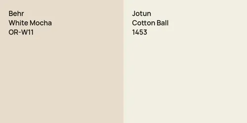 OR-W11 White Mocha vs 1453 Cotton Ball