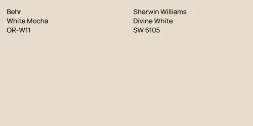 OR-W11 White Mocha vs SW 6105 Divine White